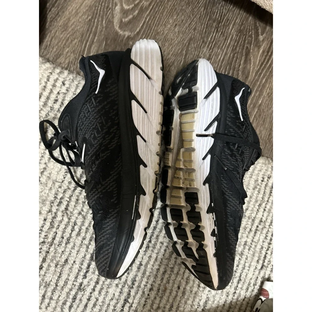 Hoka One  Gaviota 4 Shoes Women's Sz 9B Wide Running Black White Athletic